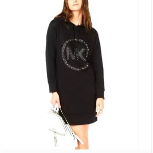 Michael Kors Black Sweatshirt Dress